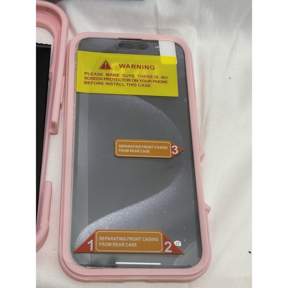 For iPhone 16 Pro Magnetic Case Shockproof & Screen Protector Pink New - Picture 2 of 8